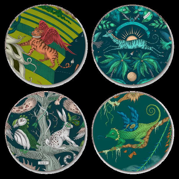 emma j shipley The Forest Coasters - Set of 4