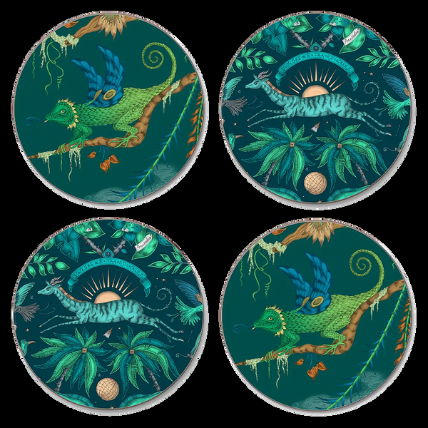 emma j shipley The Wanderlust Coasters - Set of 4