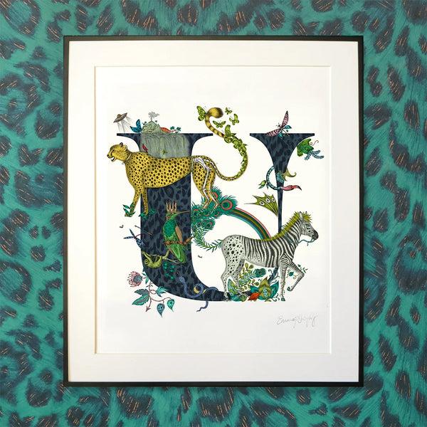 Emma J Shipley 'U' Monogram Fine Art Print