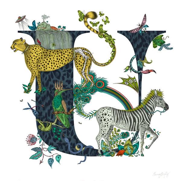 Emma J Shipley 'U' Monogram Fine Art Print