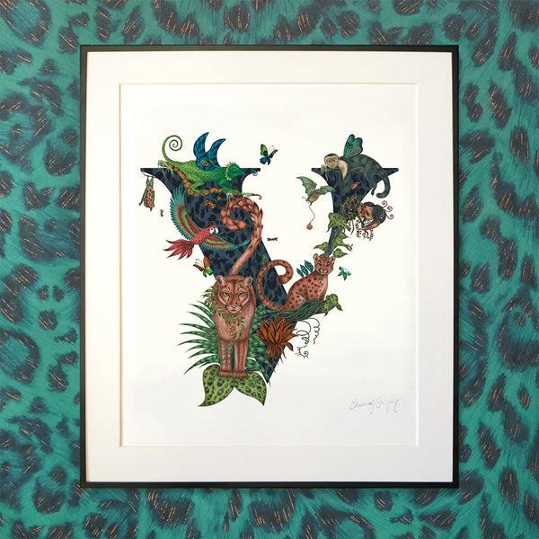 Emma J Shipley 'V' Monogram Fine Art Print