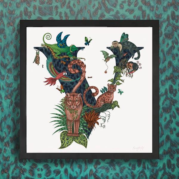 Emma J Shipley 'V' Monogram Fine Art Print