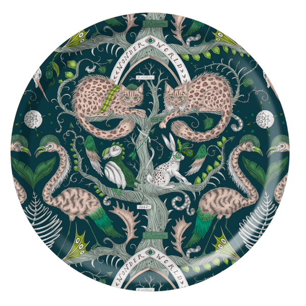 emma j shipley Wonder World Round Tray