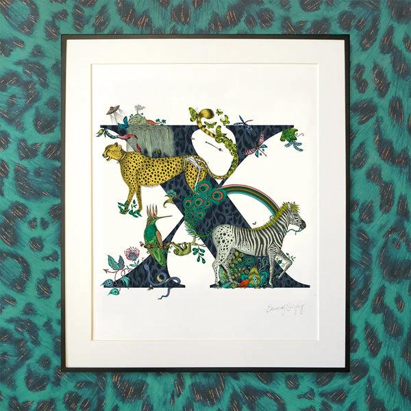 Emma J Shipley 'X' Monogram Fine Art Print