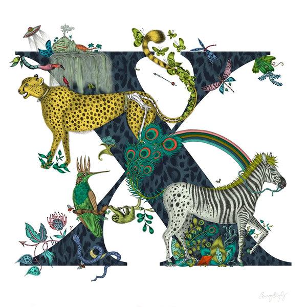 Emma J Shipley 'X' Monogram Fine Art Print