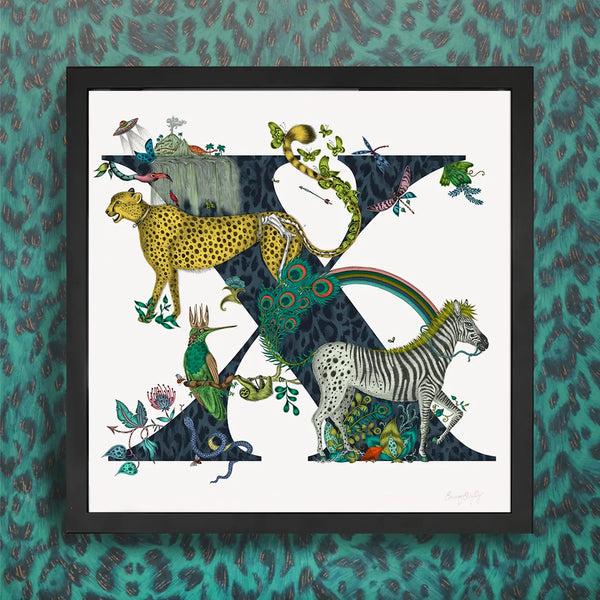 Emma J Shipley 'X' Monogram Fine Art Print