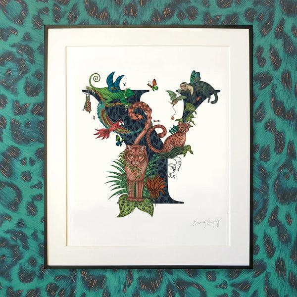 Emma J Shipley 'Y' Monogram Fine Art Print