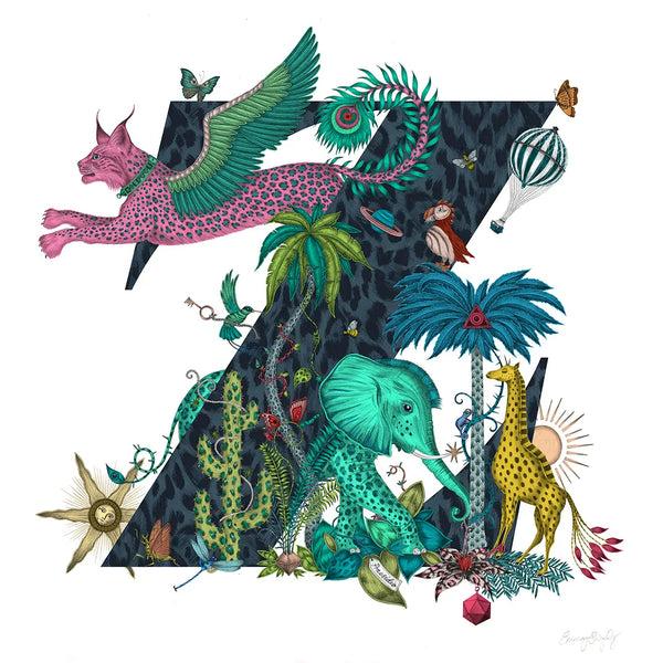 Emma J Shipley 'Z' Monogram Fine Art Print