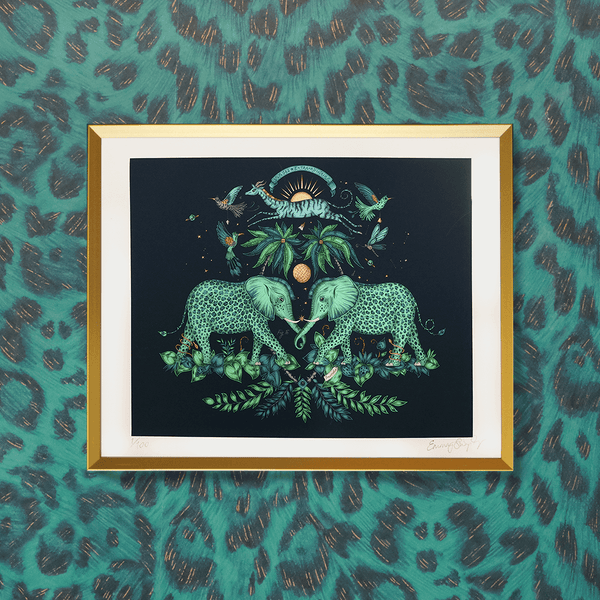 Emma J Shipley Zambezi Fine Art Print - Teal
