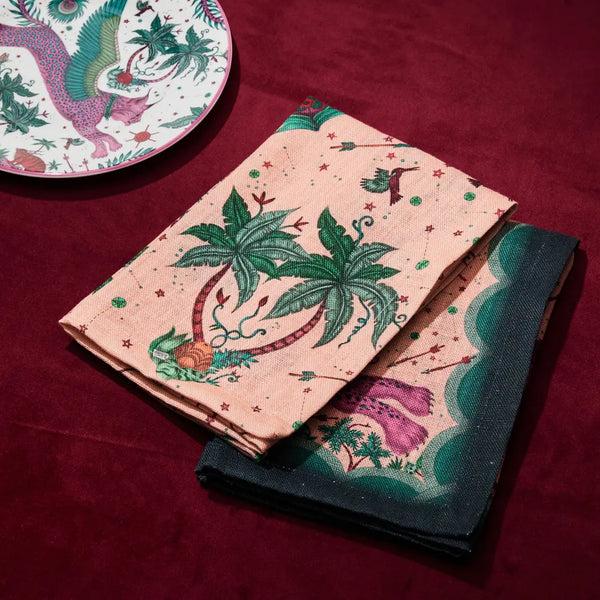 Emma J Shipley Lynx Coordinate Linen Napkins - Set Of 2