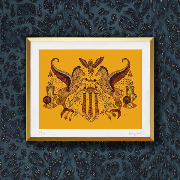 Emma J Shipley Odyssey Mythos Fine Art Motif Print - Gold