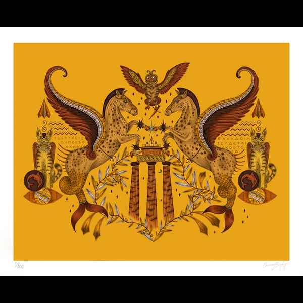 Emma J Shipley Odyssey Mythos Fine Art Motif Print - Gold