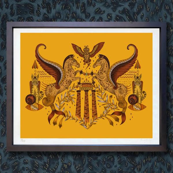 Emma J Shipley Odyssey Mythos Fine Art Motif Print - Gold