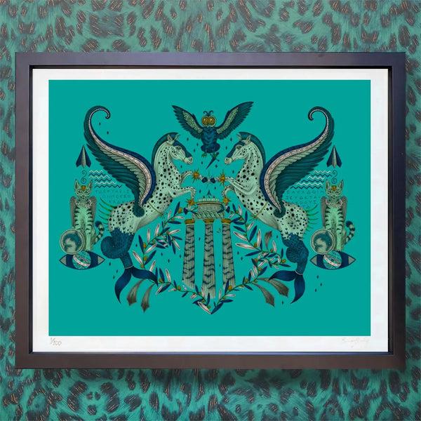 Emma J Shipley Odyssey Mythos Fine Art Motif Print - Peacock