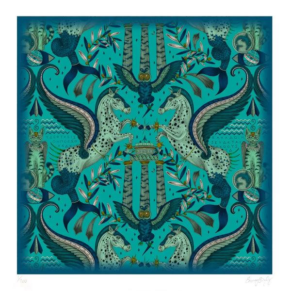 Emma J Shipley Odyssey Mythos Fine Art Print - Peacock
