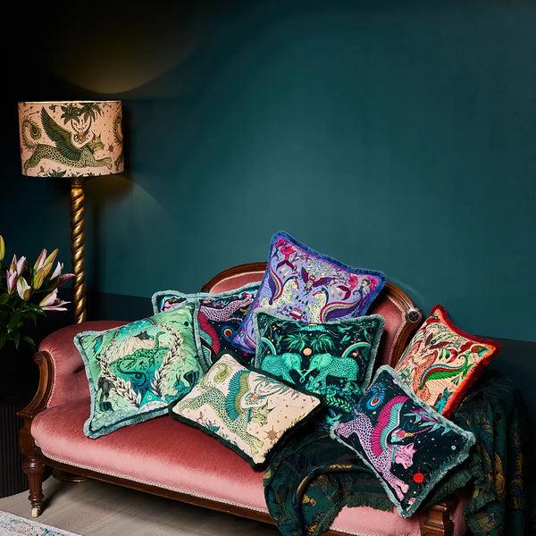 Emma J Shipley Odyssey Mythos Luxury Velvet Cushion
