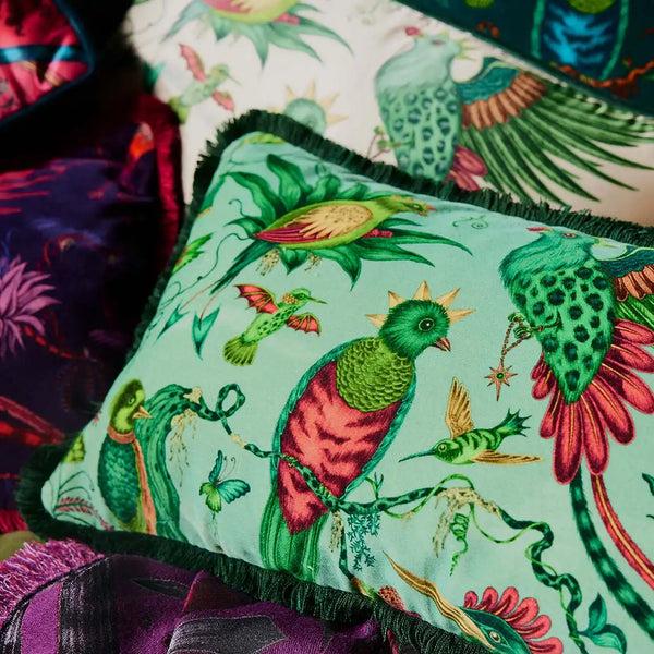 Emma J Shipley Quetzal Luxury Velvet Bolster Cushion