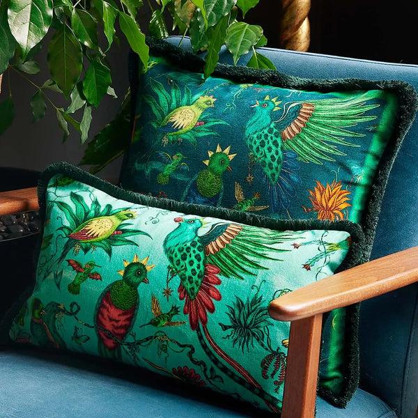 Emma J Shipley Quetzal Luxury Velvet Bolster Cushion