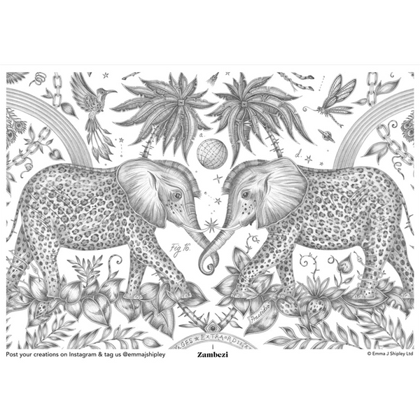 emma j shipley Zambezi Colouring Page Free Download