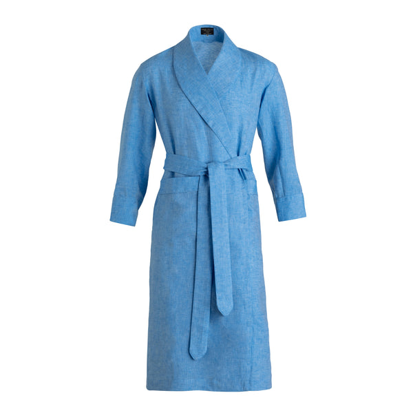 emma willis Aqua Linen Dressing Gown