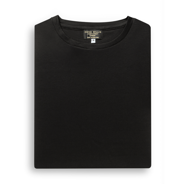 Emma Willis Black Cotton T-Shirt - New