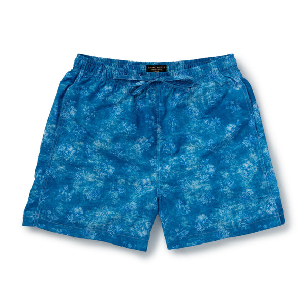 emma willis Blue Flowers Swimming Trunks