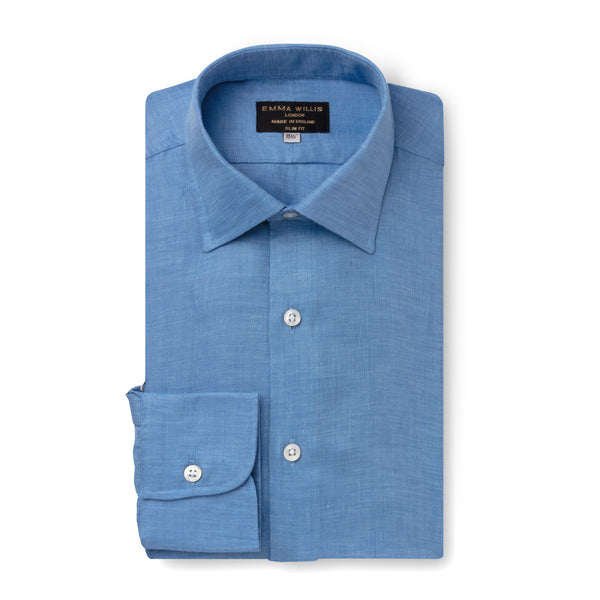 Emma Willis Bluebell Herringbone Linen Shirt - New