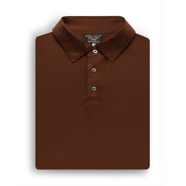 Emma Willis Cinnamon Cotton Polo Shirt - New