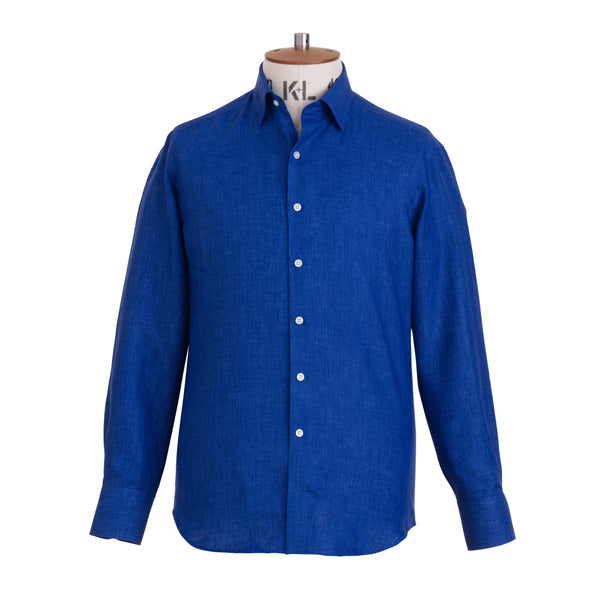 emma willis Cobalt Linen Shirt