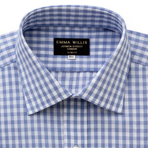 Emma Willis Navy Gingham Zephirlino Shirt