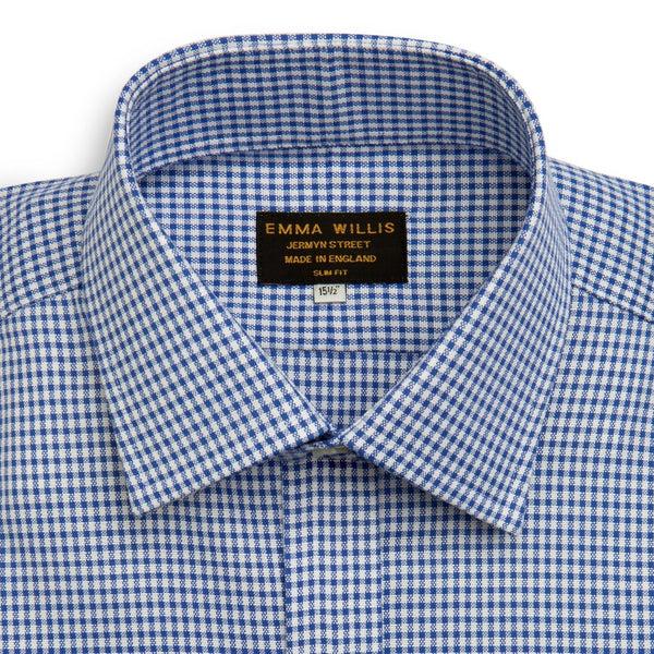 Emma Willis Navy Oxford Check Cotton Shirt