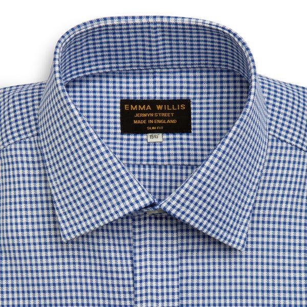Emma Willis Navy Oxford Check Cotton Shirt