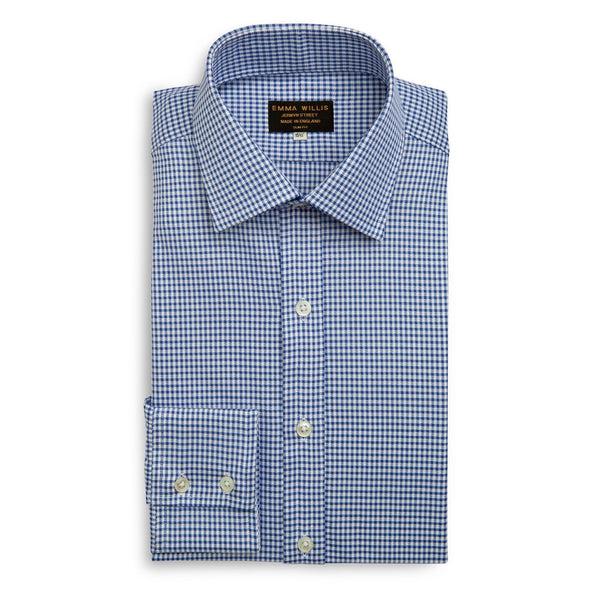 emma willis Navy Oxford Check Cotton Shirt