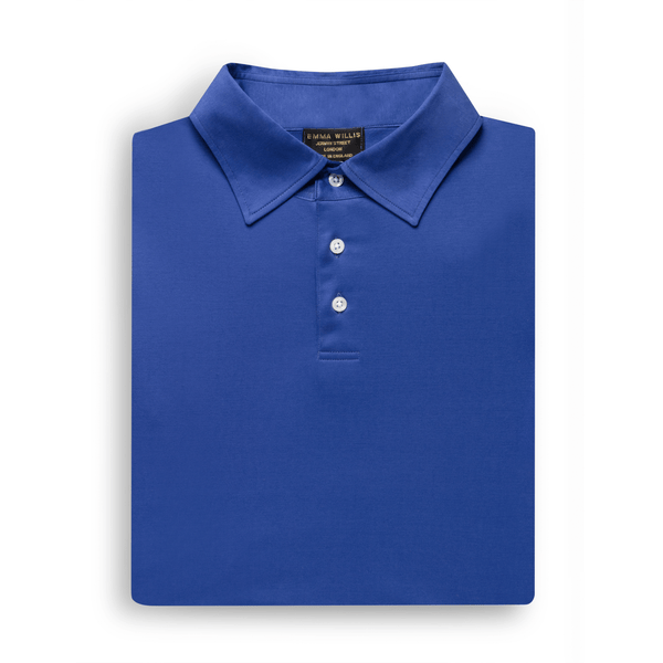 Emma Willis Sapphire Cotton Polo Shirt - New