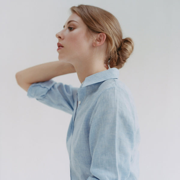 Emma Willis Sky Blue Linen Jane Shirt
