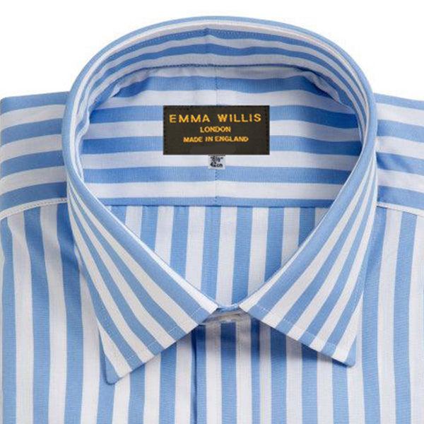 Emma Willis Sky Butcher Stripe Cotton Shirt