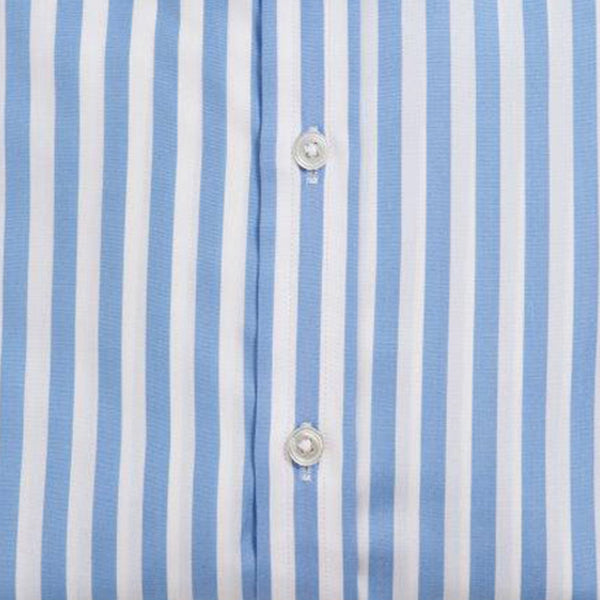 Emma Willis Sky Butcher Stripe Cotton Shirt