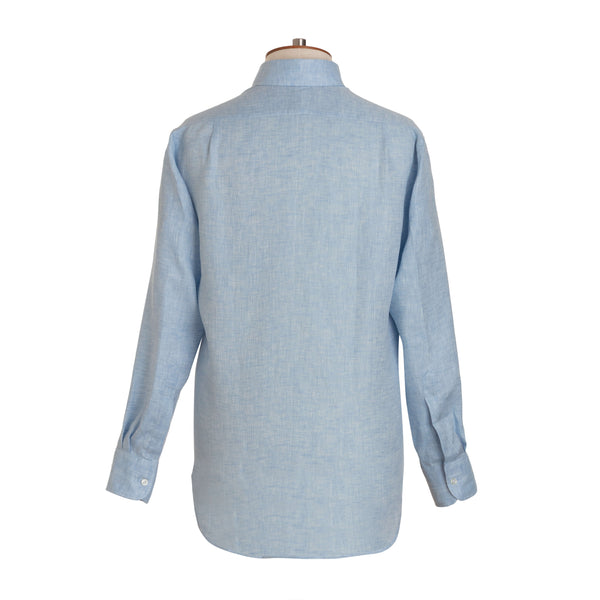 Emma Willis Sky Herringbone Linen Shirt - New
