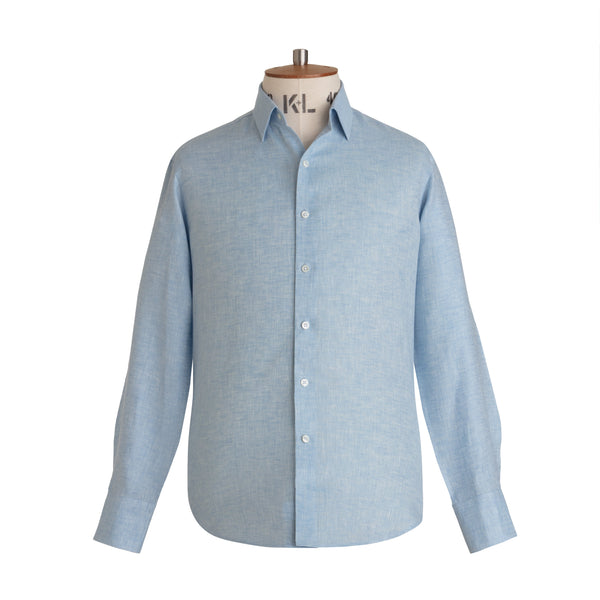 emma willis Sky Herringbone Linen Shirt - New