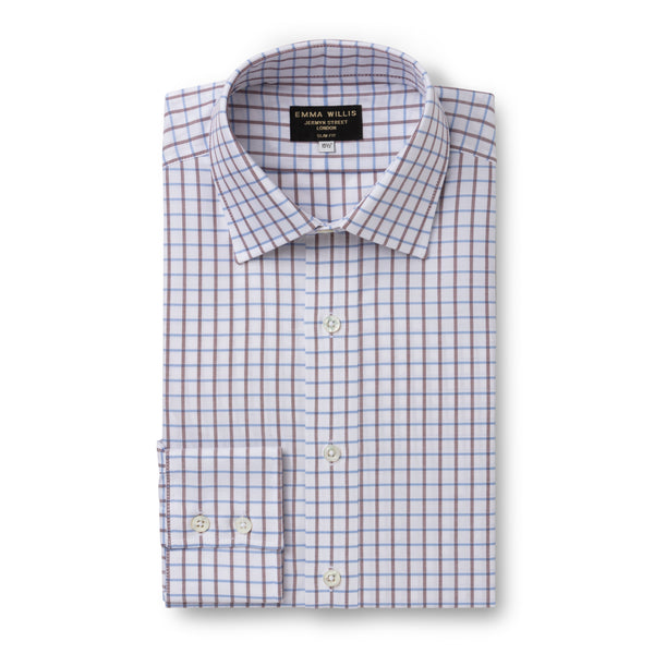 emma willis Sky/Nutmeg Oxford Check Shirt