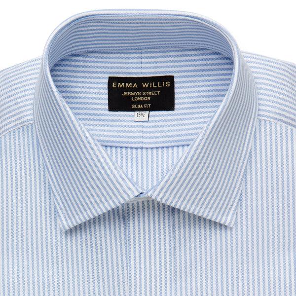 Emma Willis Sky Oxford Stripe Cotton Shirt