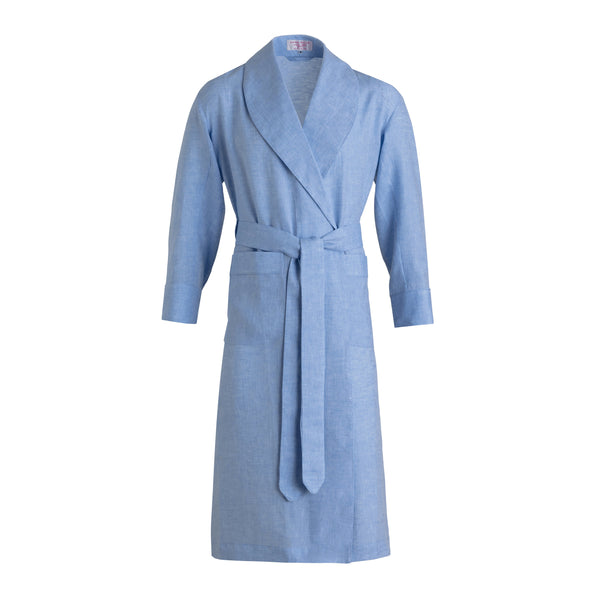 emma willis Summer Sky Linen Dressing Gown