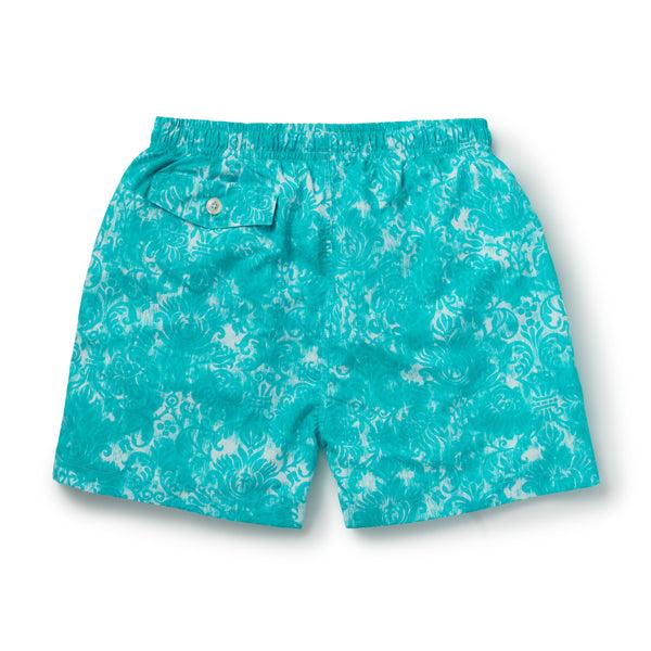 Emma Willis Turquoise Fronds Swimming Trunks