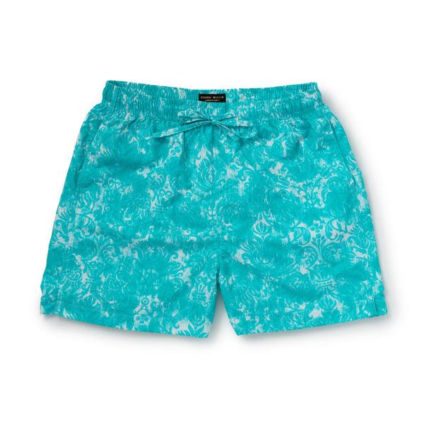 emma willis Turquoise Fronds Swimming Trunks