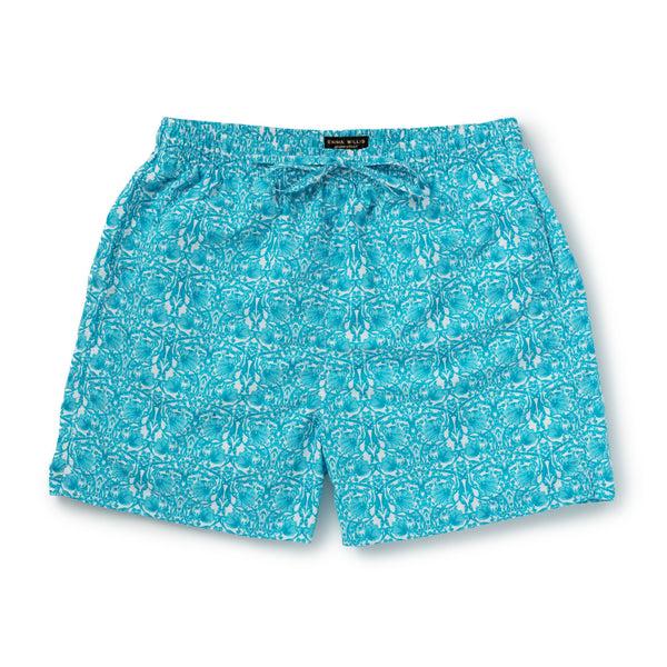 emma willis Turquoise Trellis Swimming Trunks