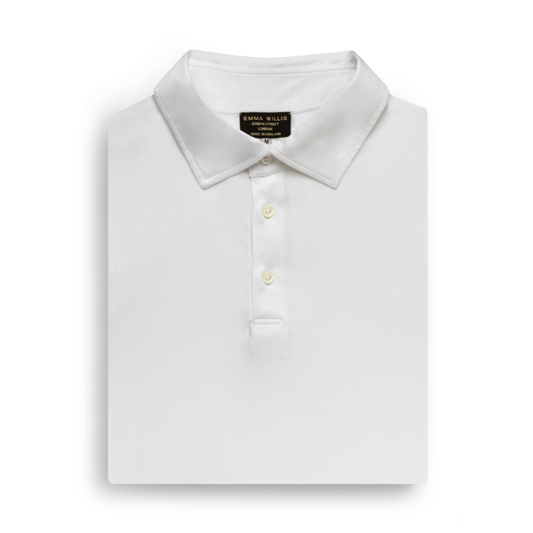 Emma Willis White Cotton Polo Shirt - New