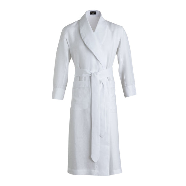 emma willis White Linen Dressing Gown