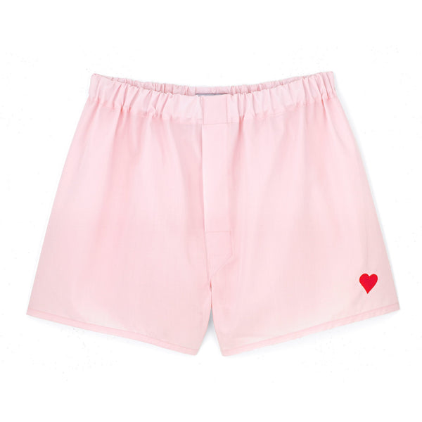 emma willis Love Heart Pink Superior Cotton Boxer Shorts - Classic Fit