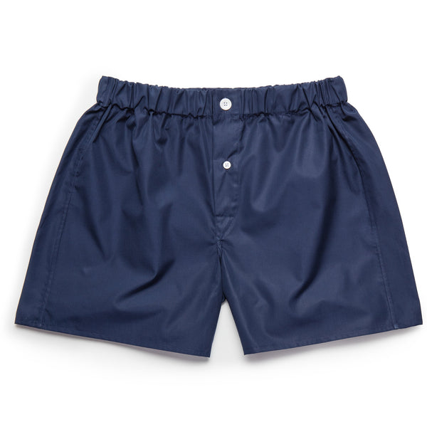 emma willis Navy Superior Cotton Boxer Shorts - Slim Fit
