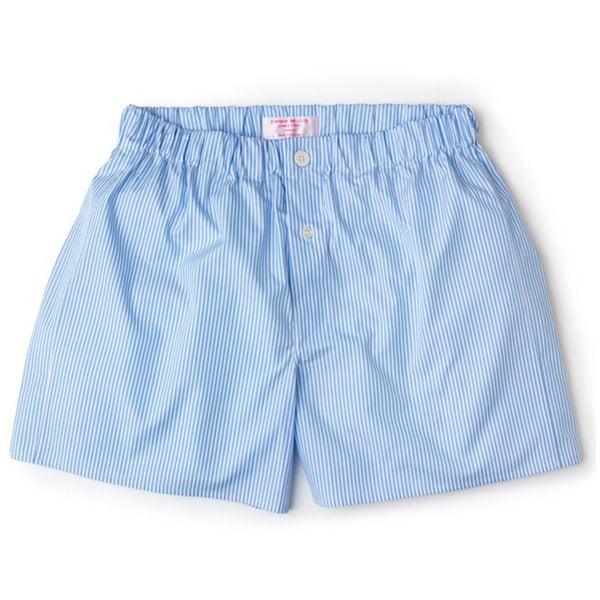 emma willis Sky Bengal Stripe Cotton Boxer Shorts - Slim Fit